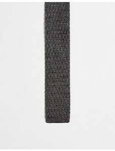 Ben Sherman - Cravatta in maglia grigia-Grigio