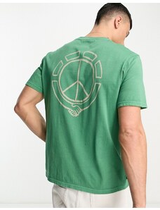 Element - Collab - T-shirt verde con stampa sul retro