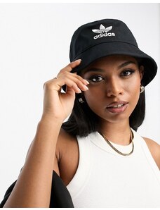 adidas Originals - adicolor - Cappello da pescatore nero con logo del trifoglio-Black