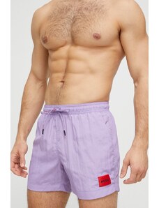 HUGO pantaloncini da bagno colore violetto
