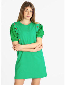 Monte Cervino Vestito Donna Con Maniche Corte a Palloncino Vestiti Verde Taglia Unica