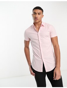 ASOS DESIGN - Camicia skinny rosa pallido