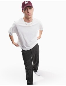 ASOS DESIGN - T-shirt girocollo bianca oversize-Bianco