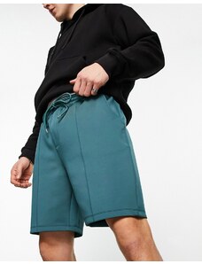 ASOS DESIGN - Pantaloncini slim eleganti verdi in tessuto scuba-Verde
