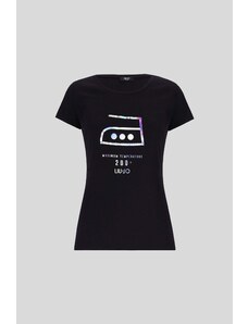 LIU JO T-shirt Nera con Stampa