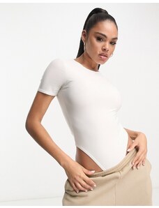 Fashionkilla - Body stile T-shirt aderente bianco
