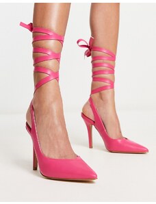 RAID - Ishana - Scarpe con tacco rosa con laccio alla caviglia