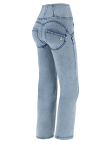 Freddy Jeans push up WR.UP wide leg cropped in eco denim chiaro