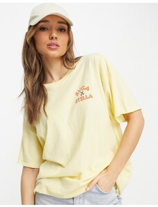 RVCA x STELLA - Cherub Boy - T-shirt boyfriend oversize gialla-Giallo