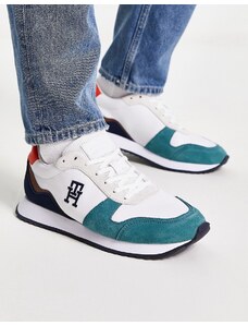 Tommy Hilfiger - Sneakers colorblock in pelle bianche-Bianco
