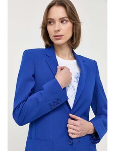 Red Valentino blazer con aggiunta di lana colore blu
