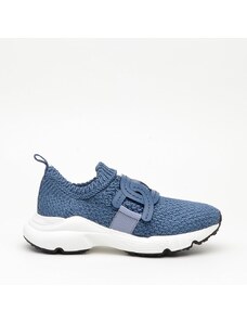 Sneakers Tod's Slip on in cotone stretch blu