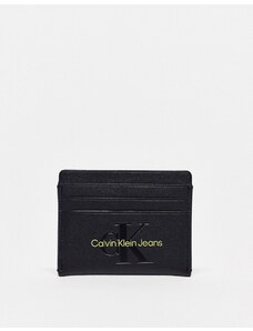 Calvin Klein Jeans - Portacarte nero con logo a monogramma-Black