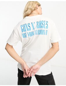 Pull&Bear - Guns n' Roses - T-shirt crema-Bianco