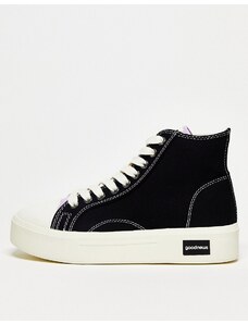 Good News Goodnews - Juice - Sneakers alte con suola spessa nere e viola-Black
