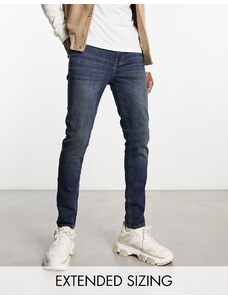 ASOS DESIGN - Jeans skinny lavaggio blu vintage