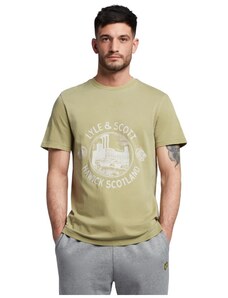 Lyle & Scott t-shirt hawick print verde TS1806V
