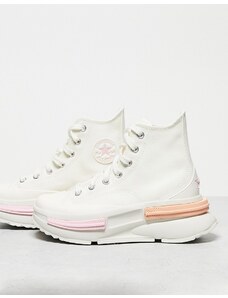 Converse - Run Star Legacy CX Hi - Sneakers alte platform bianche e rosa confetto-Bianco