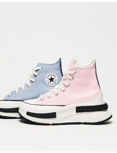 Converse - Run Star Legacy CX Hi - Sneakers alte blu e rosa-Multicolore