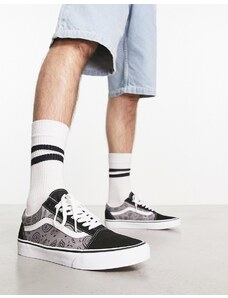 Vans - Old Skool - Sneakers grigie con stampa cachemire-Grigio