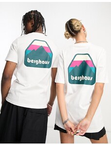 Berghaus - Graded Peak - T-shirt unisex bianca con stampa sul retro-Bianco