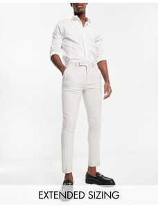 ASOS DESIGN - Pantaloni super skinny eleganti in misto lana grigio a quadretti
