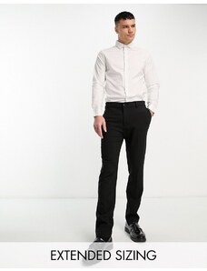 ASOS DESIGN - Camicia in popeline bianca facile da stirare vestibilità classica-Bianco
