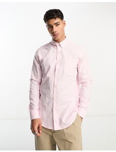 Ben Sherman - Camicia Oxford a maniche lunghe rosa chiaro