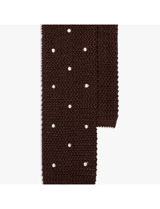 Brooks Brothers Cravatta in maglia a pois - male Cravatte e Pochette da taschino Fantasia marrone REG