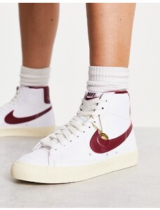 Nike - Blazer Mid '77 - Sneakers bianche e bordeaux-Bianco