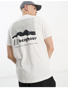 Berghaus - Skyline Lhotse - T-shirt bianca unisex con stampa-Bianco