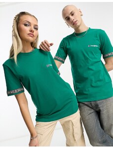 Berghaus - Tramantana - T-shirt unisex verde con profili a contrasto stile azteco