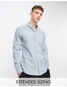ASOS DESIGN - Camicia Oxford slim blu polvere