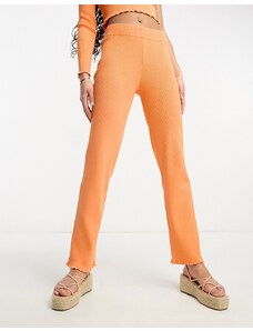 Monki - Pantaloni a zampa arancioni in coordinato-Arancione