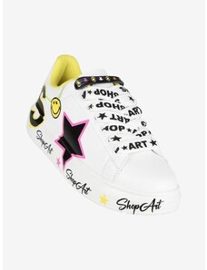 Shop Art Kim Sneakers Donna Con Platform e Stampe Zeppa Bianco Taglia 39