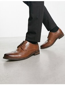 Schuh - Rowland - Scarpe brogue in pelle color cuoio-Brown