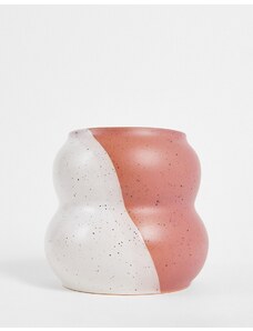 Typo - Vaso rosa colorblock puntinato