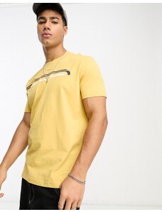 Ben Sherman - T-shirt gialla con stampa a righe-Giallo