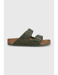 Birkenstock ciabatte slide Arizona uomo colore verde 1024550