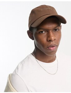 New Balance - Cappellino marrone con logo lineare-Brown