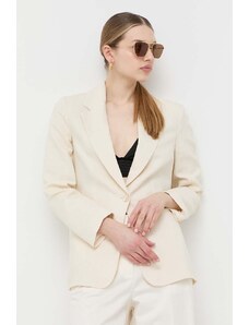 Patrizia Pepe giacca in lino misto colore beige