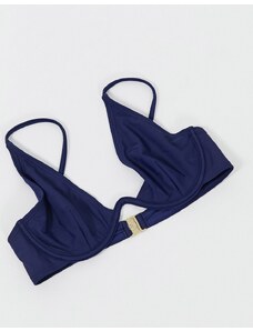 South Beach - Top bikini con ferretto blu navy