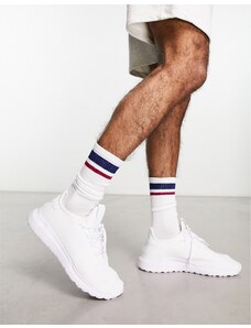 New Look - Sneakers bianche in maglia-Bianco