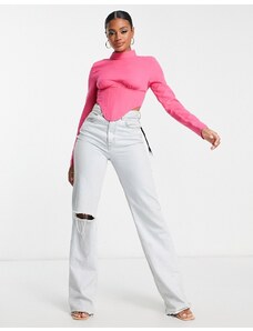 Simmi Clothing Simmi - Top a corsetto accollato rosa