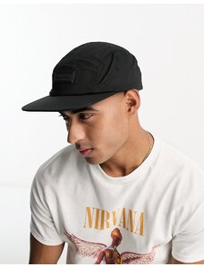Consigned - Cappello con visiera e 5 pannelli nero con logo-Black