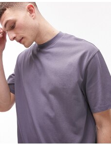 Topman - T-shirt oversize grigio medio