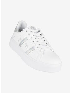 Cotton Belt Sneakers Stringata Donna Con Platform Basse Bianco Taglia 39