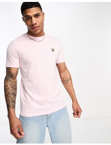 Lyle & Scott - T-shirt con logo a icona rosa chiaro
