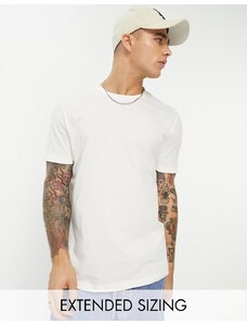 ASOS DESIGN - T-shirt girocollo color crema-Bianco