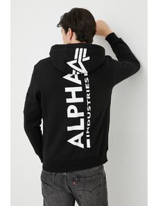 Alpha Industries felpa uomo colore nero con cappuccio